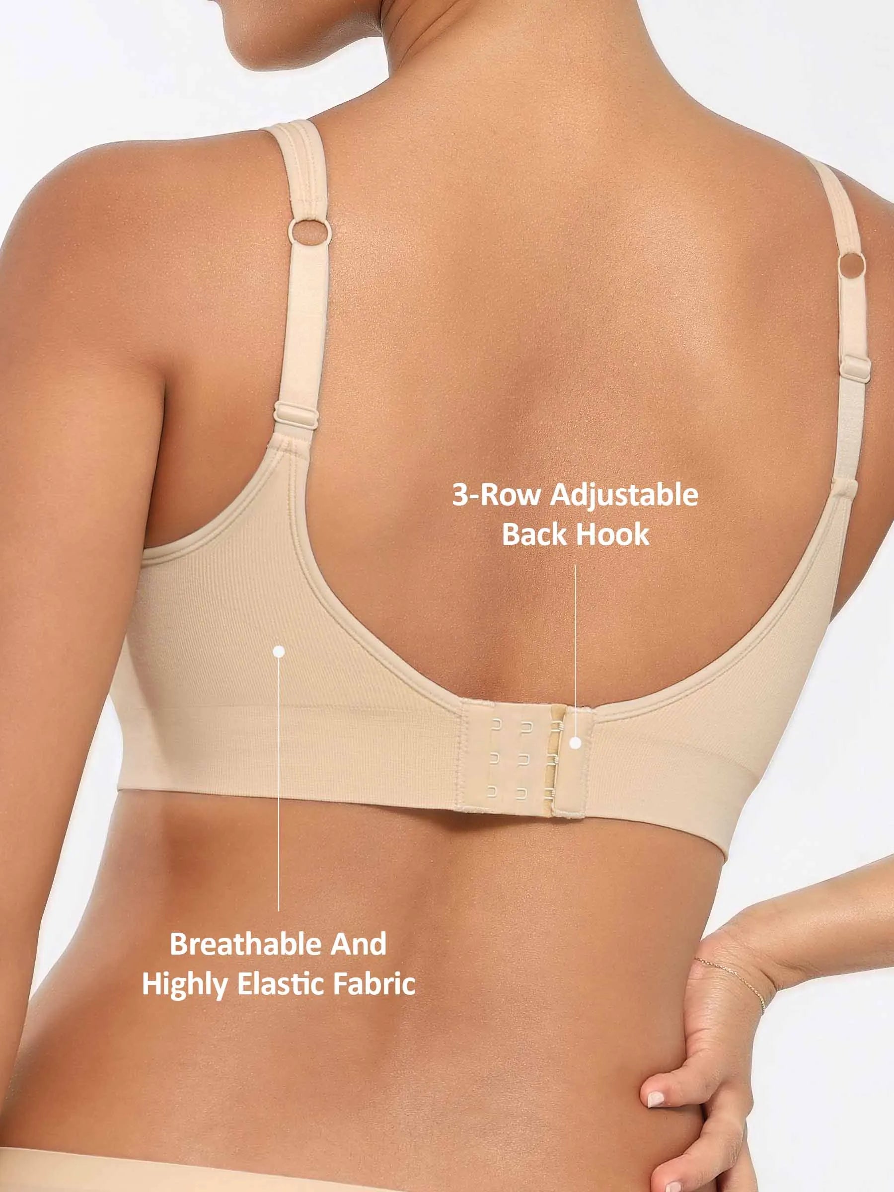 MyCurve Built-in Soft Cups Full Coverage Wireless Bra