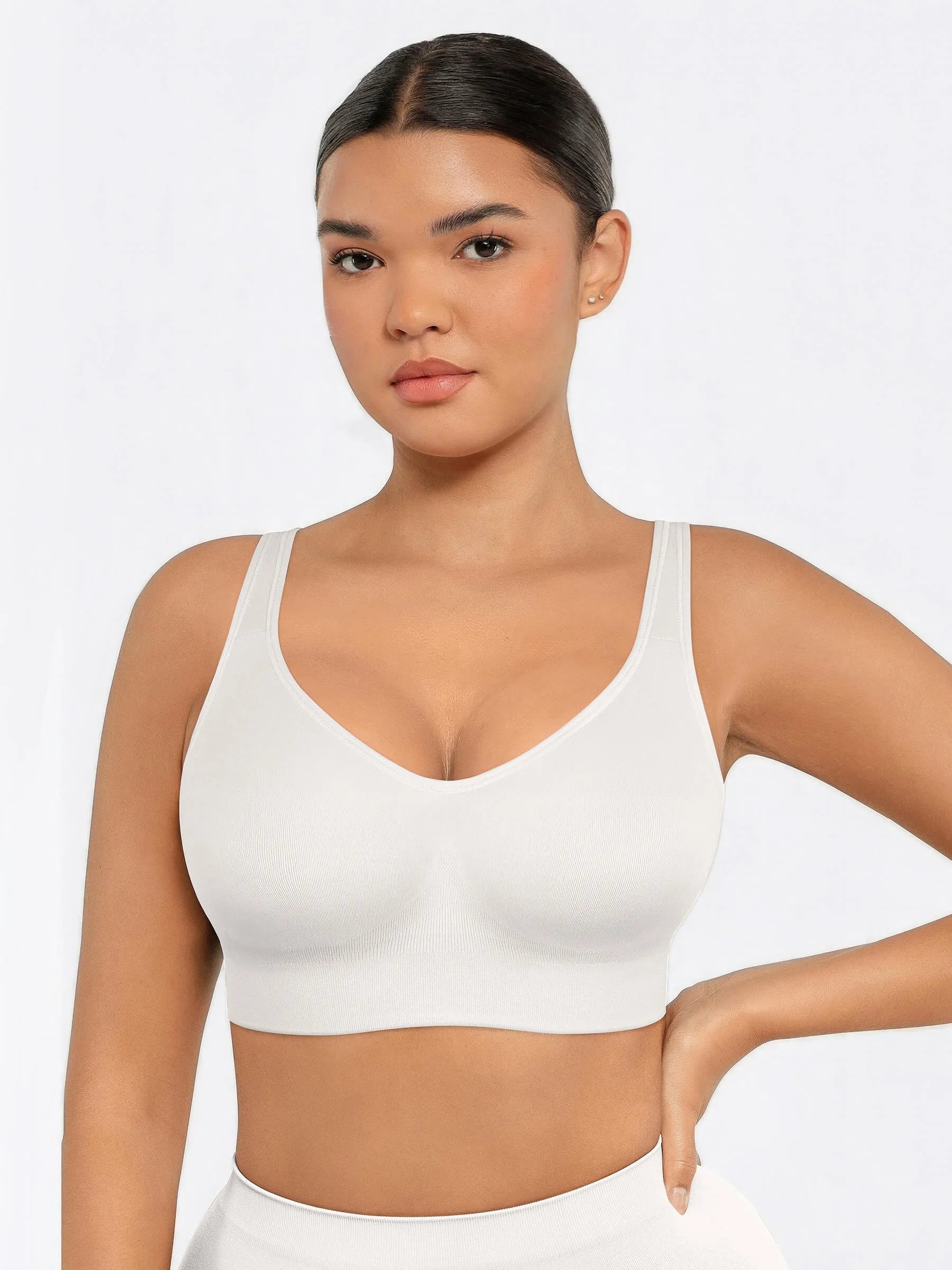 MyCurve Built-in Soft Cups Full Coverage Wireless Bra