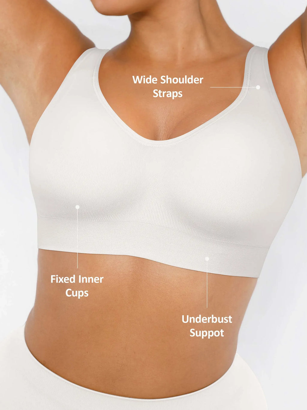 MyCurve Built-in Soft Cups Full Coverage Wireless Bra