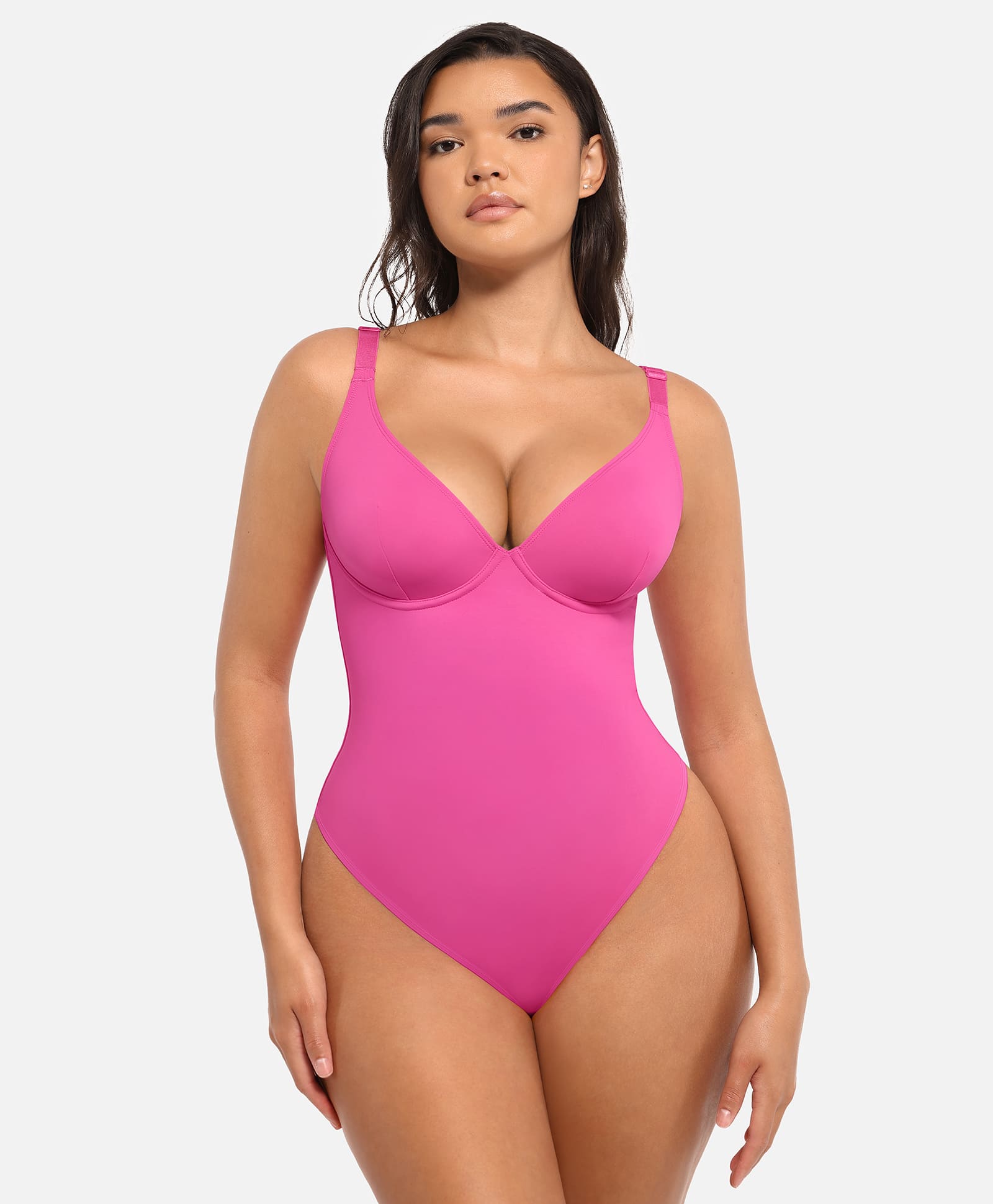 MyCurve Deep V Neck Tummy Control Shapewear Bodysuit