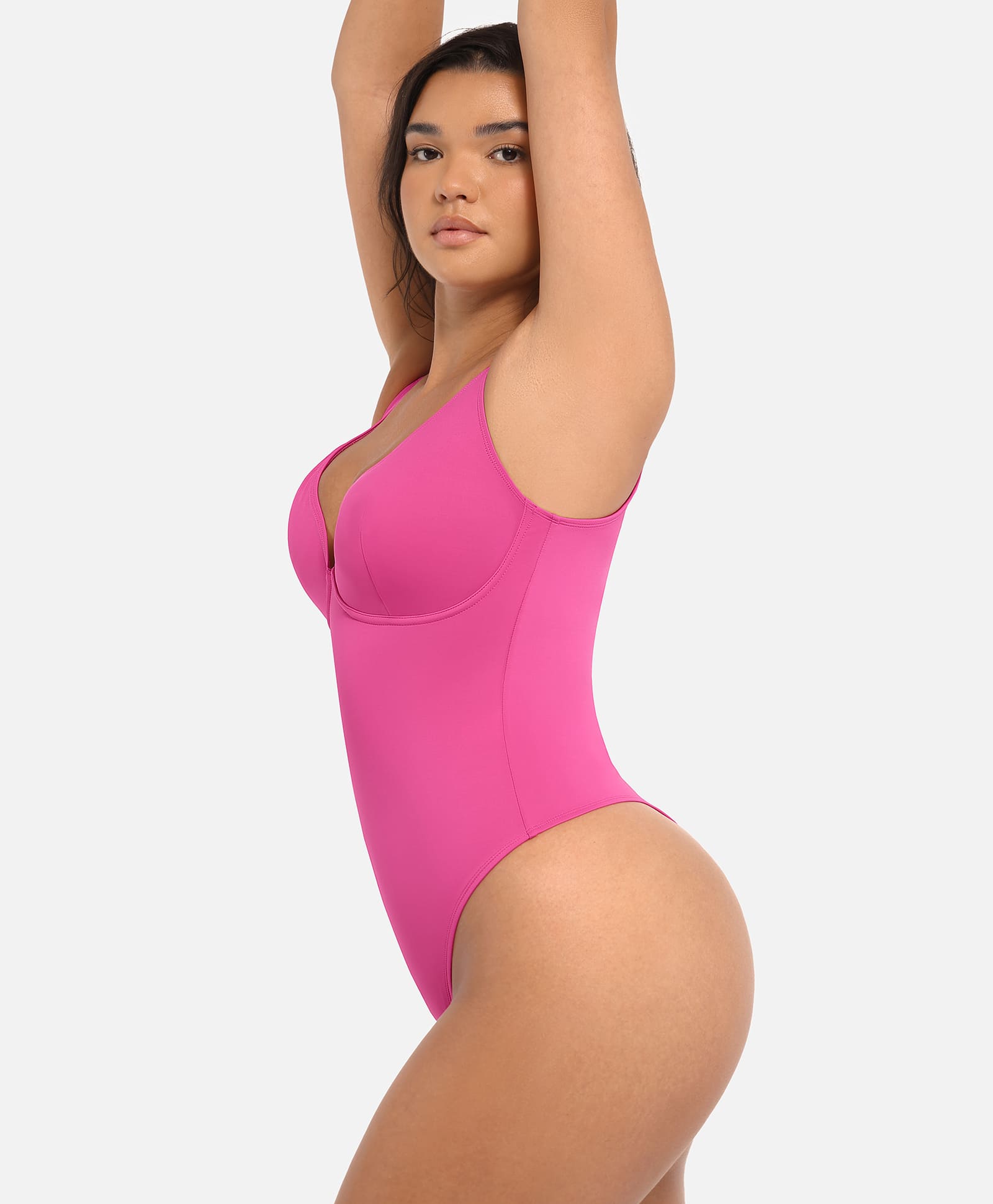 MyCurve Deep V Neck Tummy Control Shapewear Bodysuit