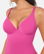 MyCurve Deep V Neck Tummy Control Shapewear Bodysuit