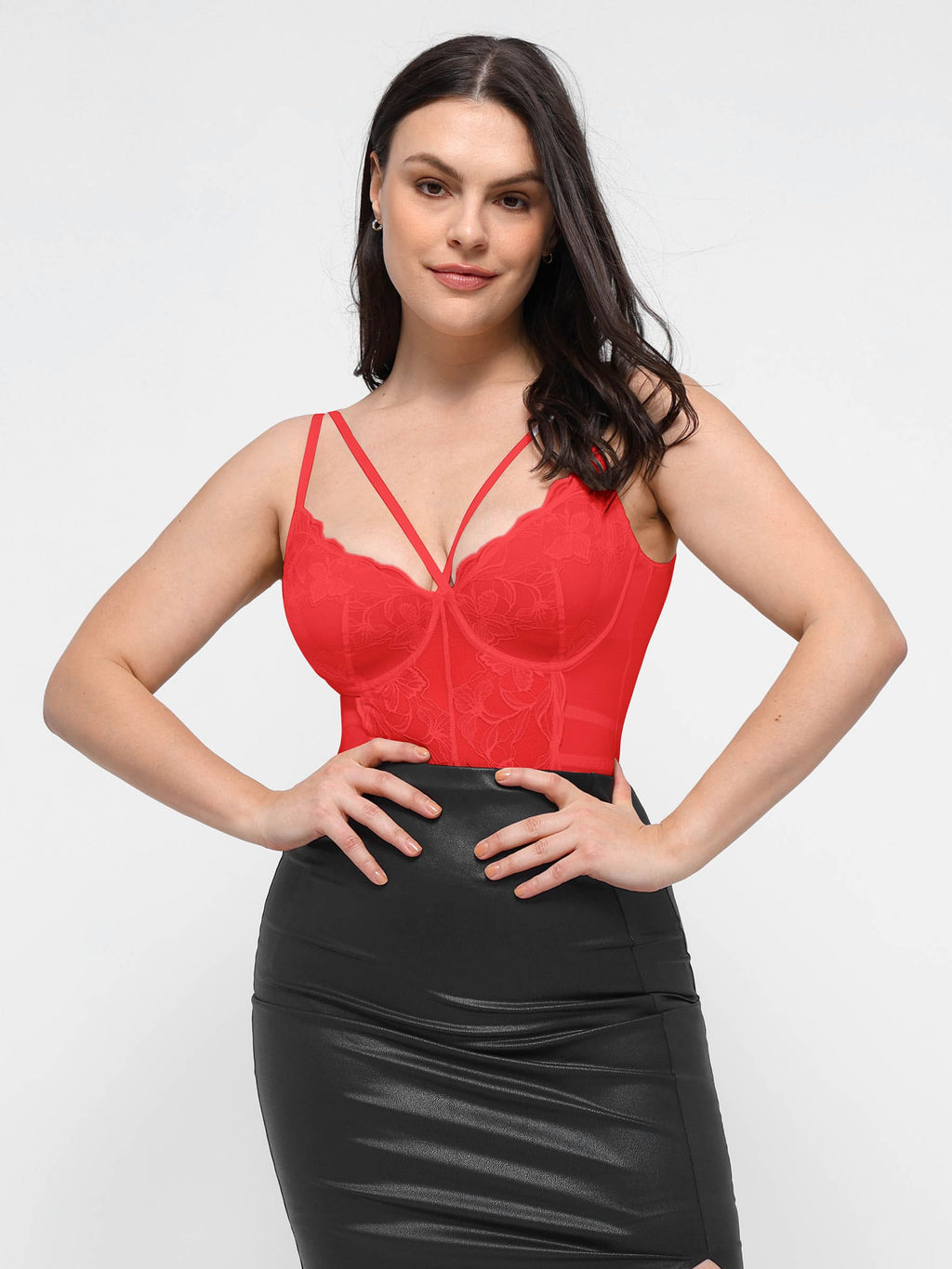 Body moldeador tipo tanga de encaje suave MyCurve