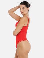 MyCurve Lace Tight-Fit Seamless Thong Shapewear Bodysuit