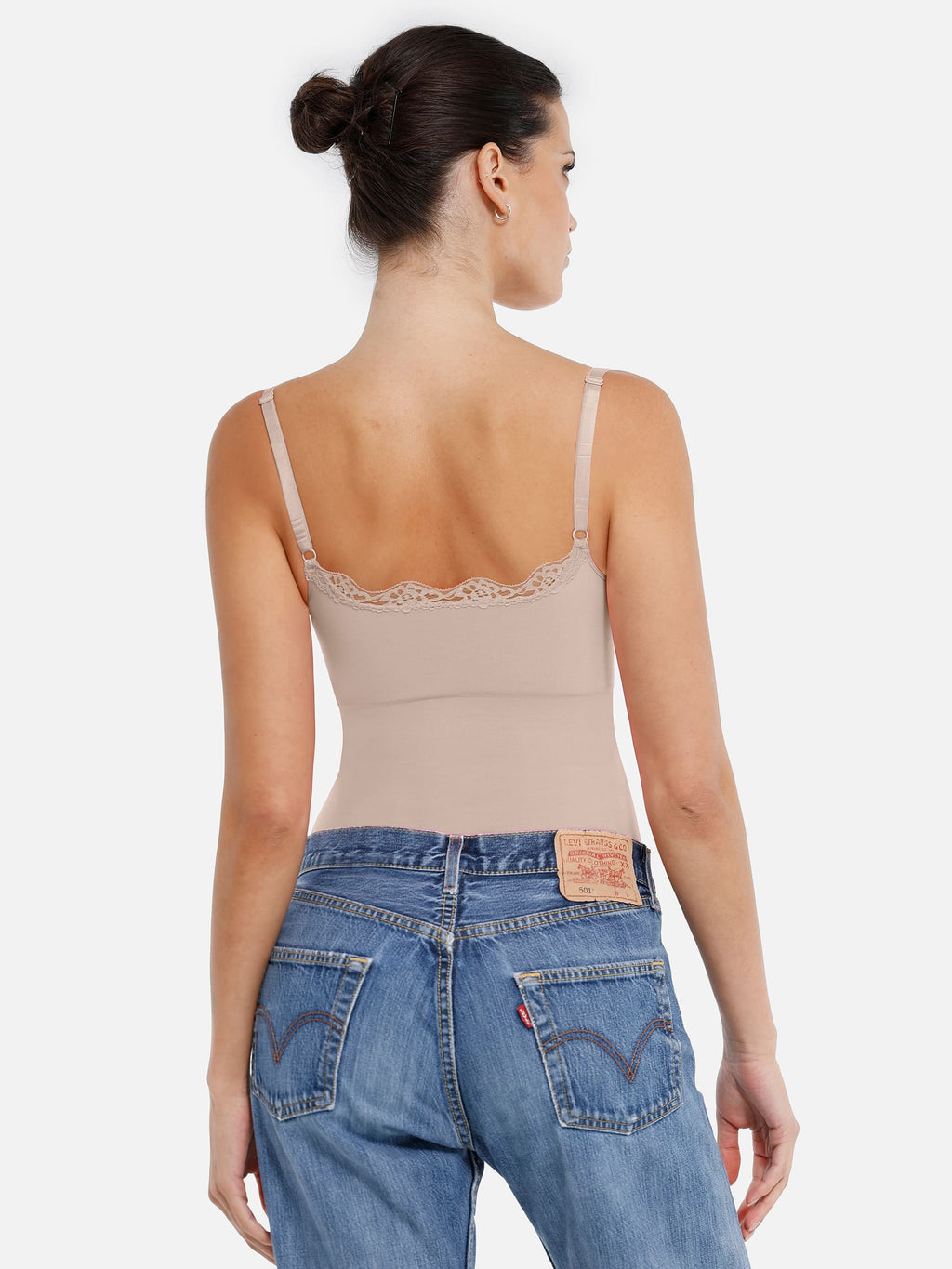 MyCurve Lace Tight-Fit Seamless Thong Shapewear Bodysuit