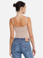 MyCurve Lace Tight-Fit Seamless Thong Shapewear Bodysuit