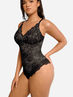 MyCurve 2-Pack Lace V Neck Full Bodysuit Bundle