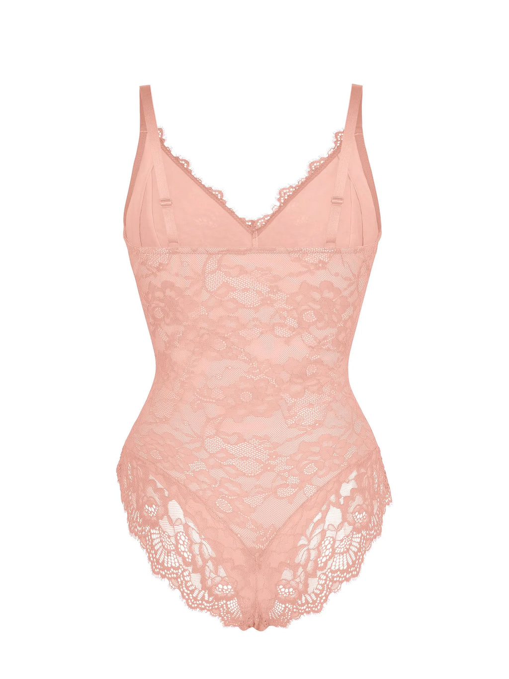 Body de tanga con escote en V y encaje MyCurve