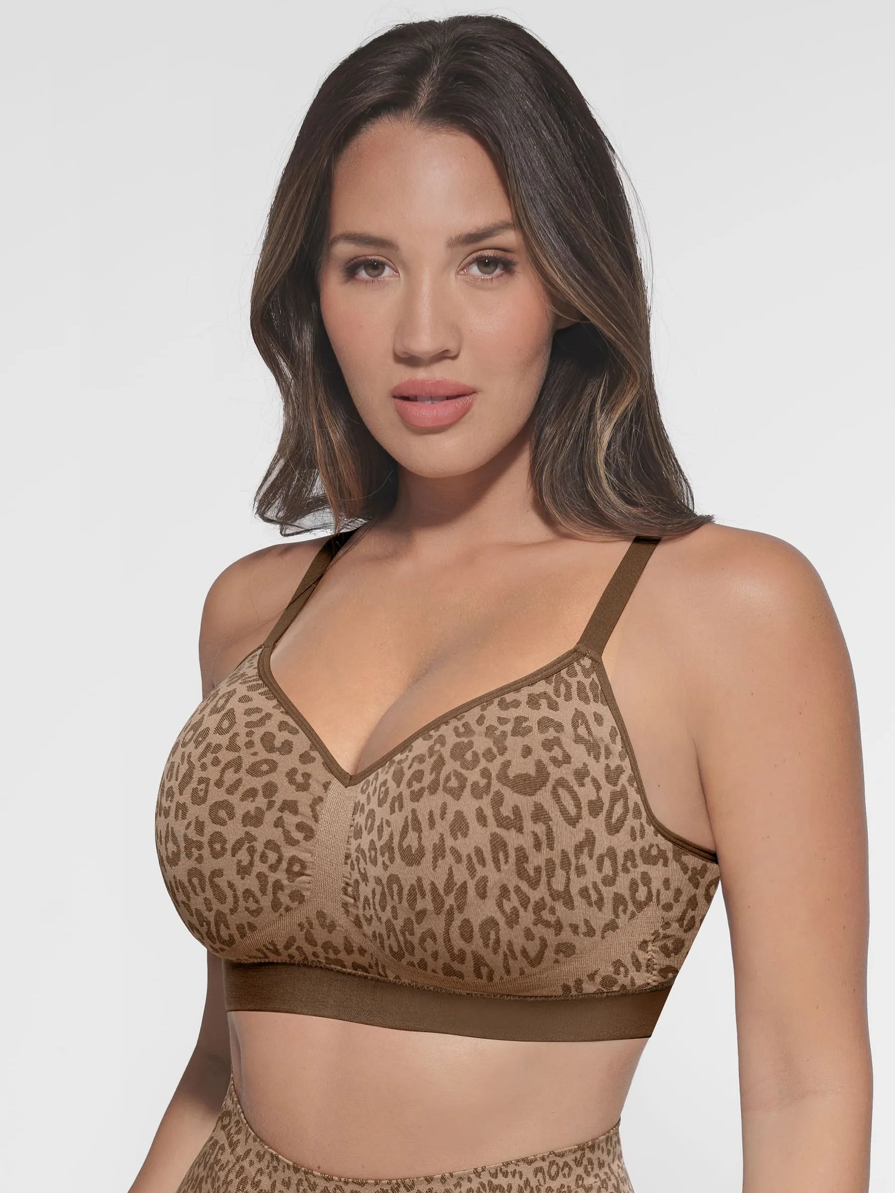 MyCurve Leopard Print Wireless Bra & Panty