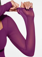 MyCurve Mesh Panel V-Neck Bodysuit