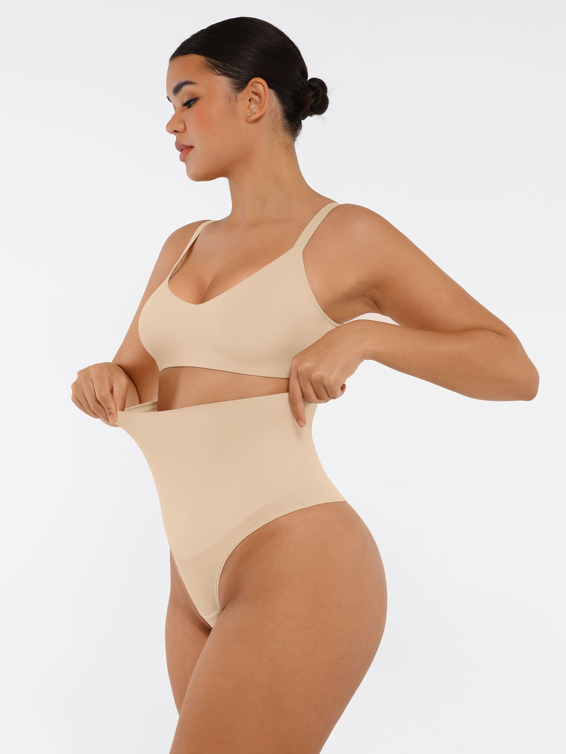 MyCurve Mid-Waisted Thong Tummy Control Shaper Panties