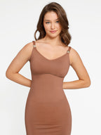 MyCurve Nursing-Friendly Seamless Eco-Friendly Shaper Dress with Removable Pads