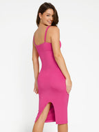 MyCurve Nursing-Friendly Seamless Eco-Friendly Shaper Dress with Removable Pads