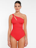 Traje de baño MyCurve de un solo hombro con control de abdomen y aberturas