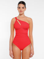 Traje de baño MyCurve de un solo hombro con control de abdomen y aberturas