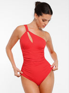 Traje de baño MyCurve de un solo hombro con control de abdomen y aberturas