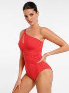 Traje de baño MyCurve de un solo hombro con control de abdomen y aberturas
