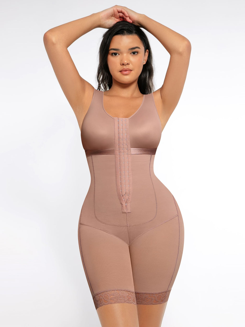 Gaine intégrale post‑opératoire MyCurve avec contrôle du ventre, buste ouvert et rehausse‑fesses