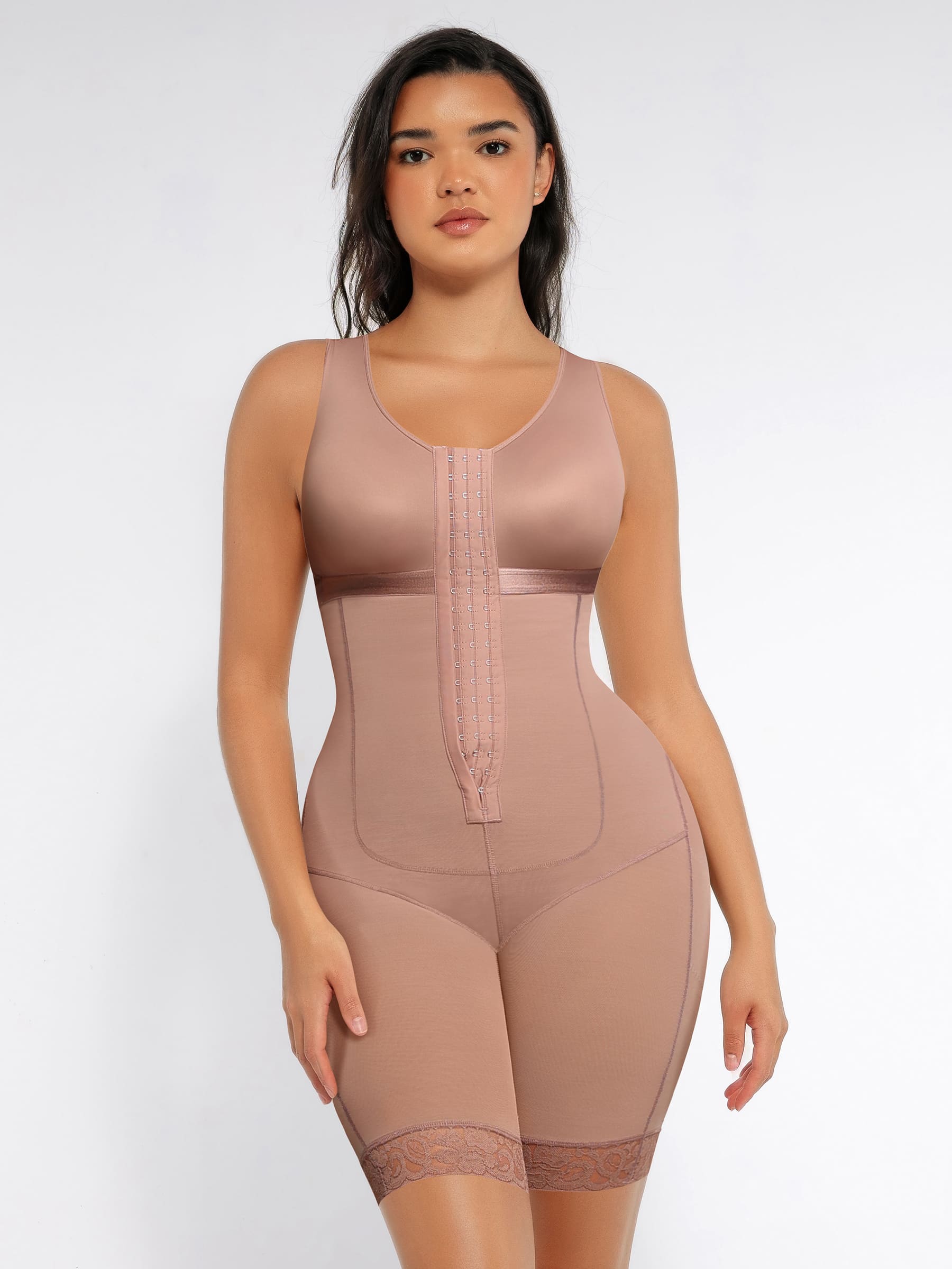 Gaine intégrale post‑opératoire MyCurve avec contrôle du ventre, buste ouvert et rehausse‑fesses