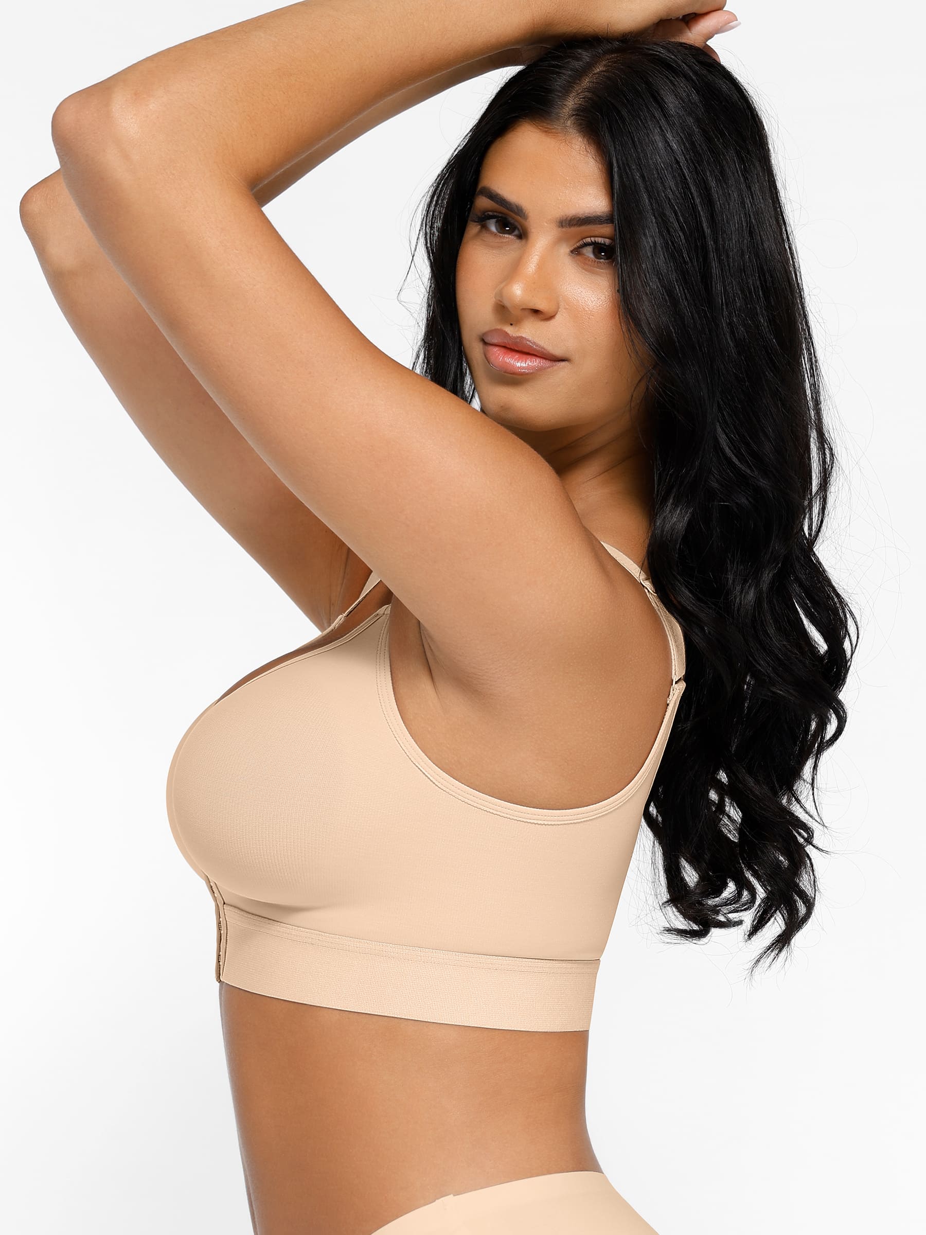 MyCurve Post Surgery Full Coverage Compression Surgical Front Closure Mastectomy Bra