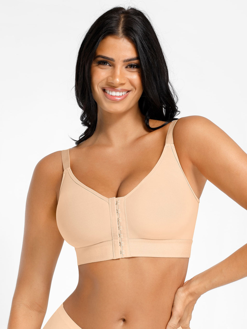 MyCurve Post Surgery Full Coverage Compression Surgical Front Closure Mastectomy Bra