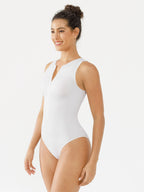Body acanalado sin costuras MyCurve con cuello redondo y cremallera invisible