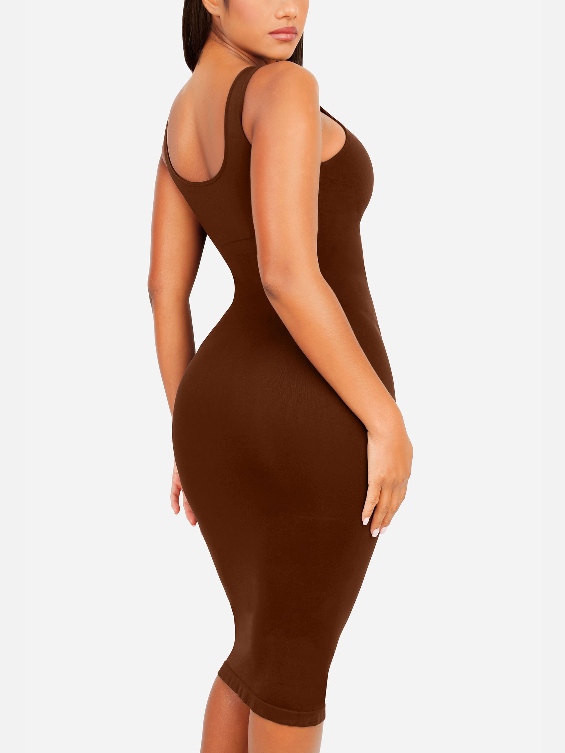 MyCurve Seamless Eco-Friendly Large U-Back Shaper Dress with Built-In Bra