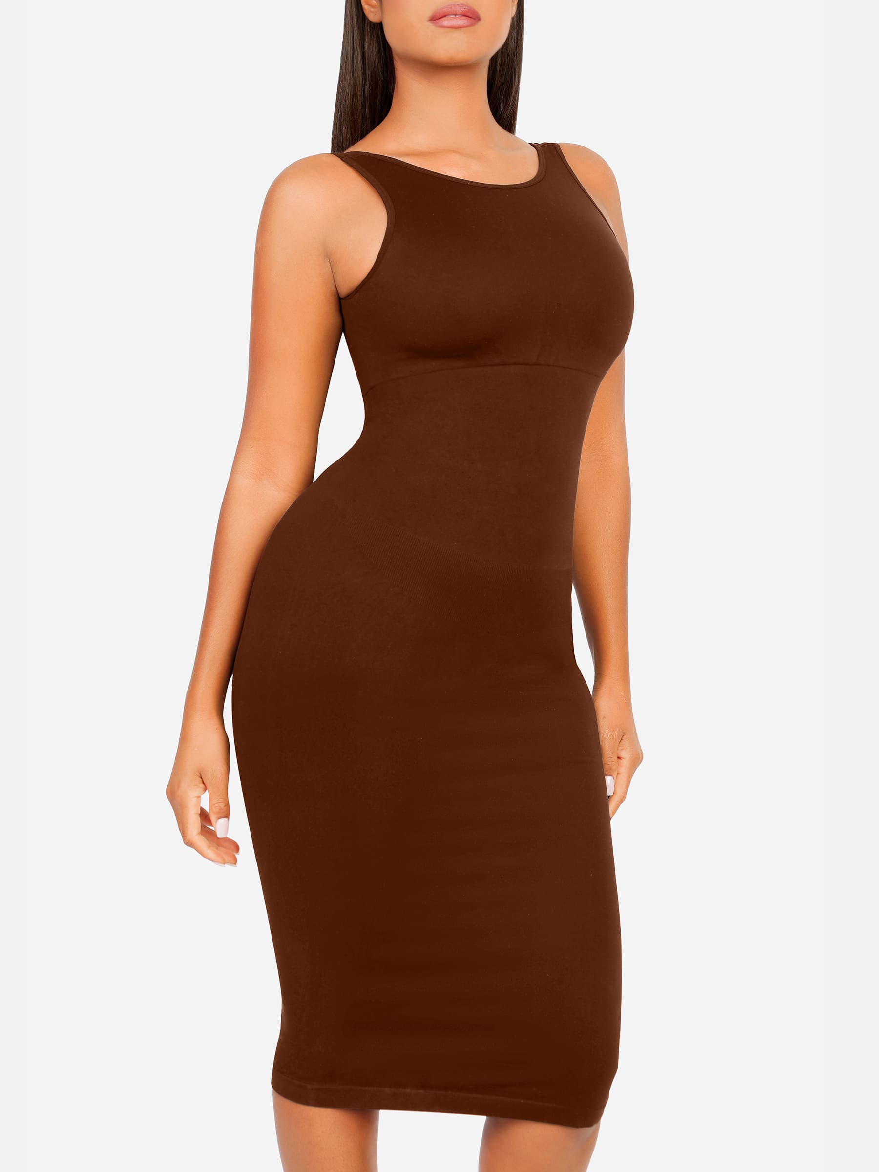 MyCurve Seamless Eco-Friendly Large U-Back Shaper Dress with Built-In Bra