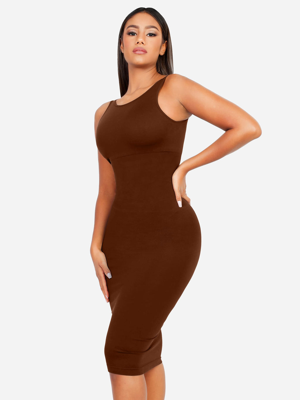 MyCurve Seamless Eco-Friendly Large U-Back Shaper Dress with Built-In Bra