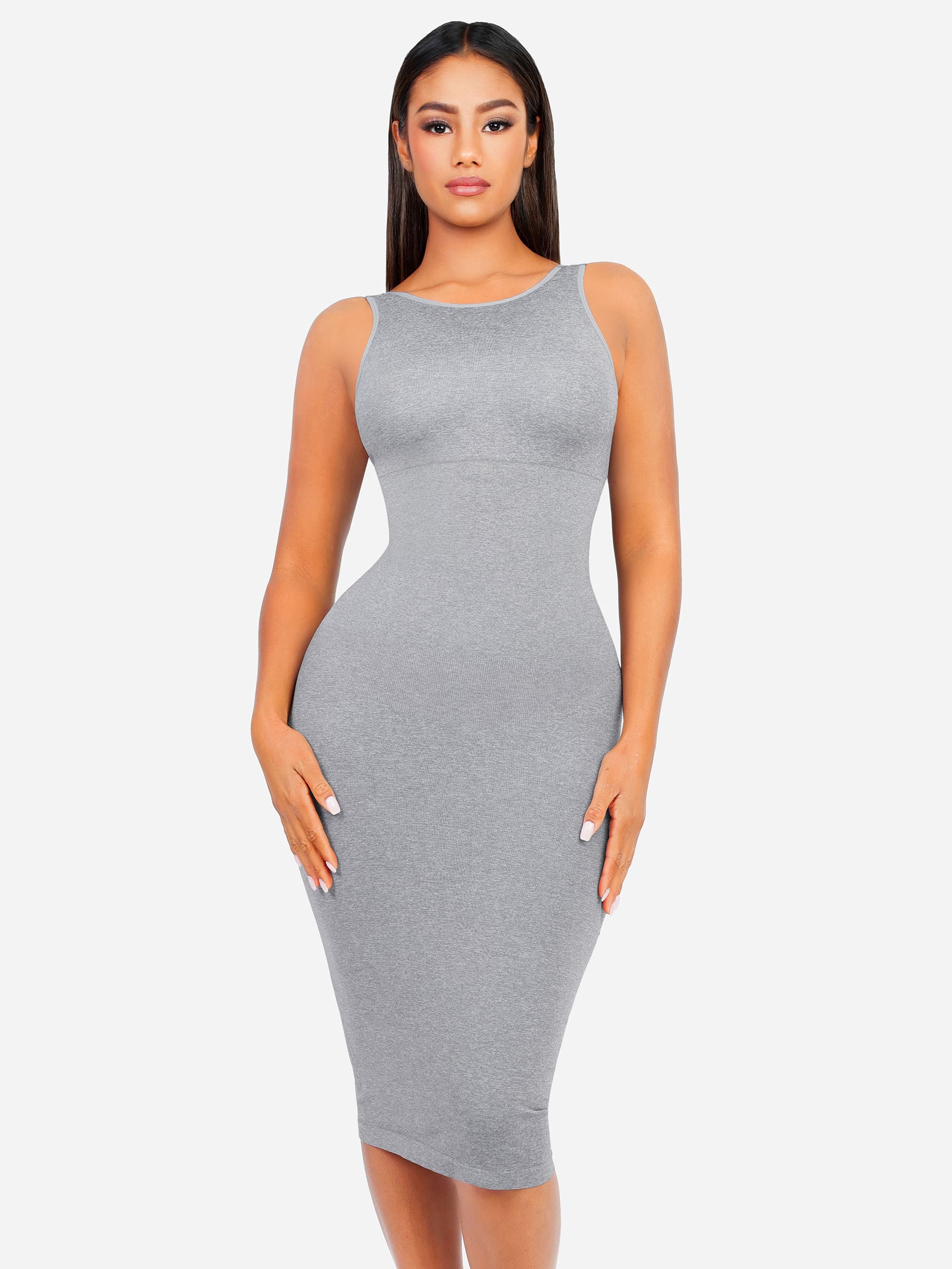 MyCurve Seamless Eco-Friendly Large U-Back Shaper Dress with Built-In Bra