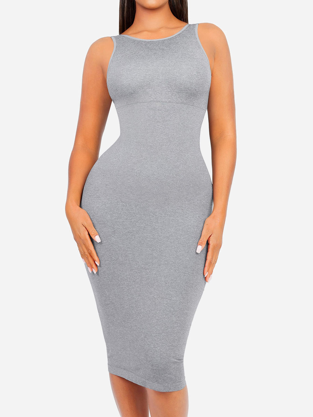 MyCurve Seamless Eco-Friendly Large U-Back Shaper Dress with Built-In Bra