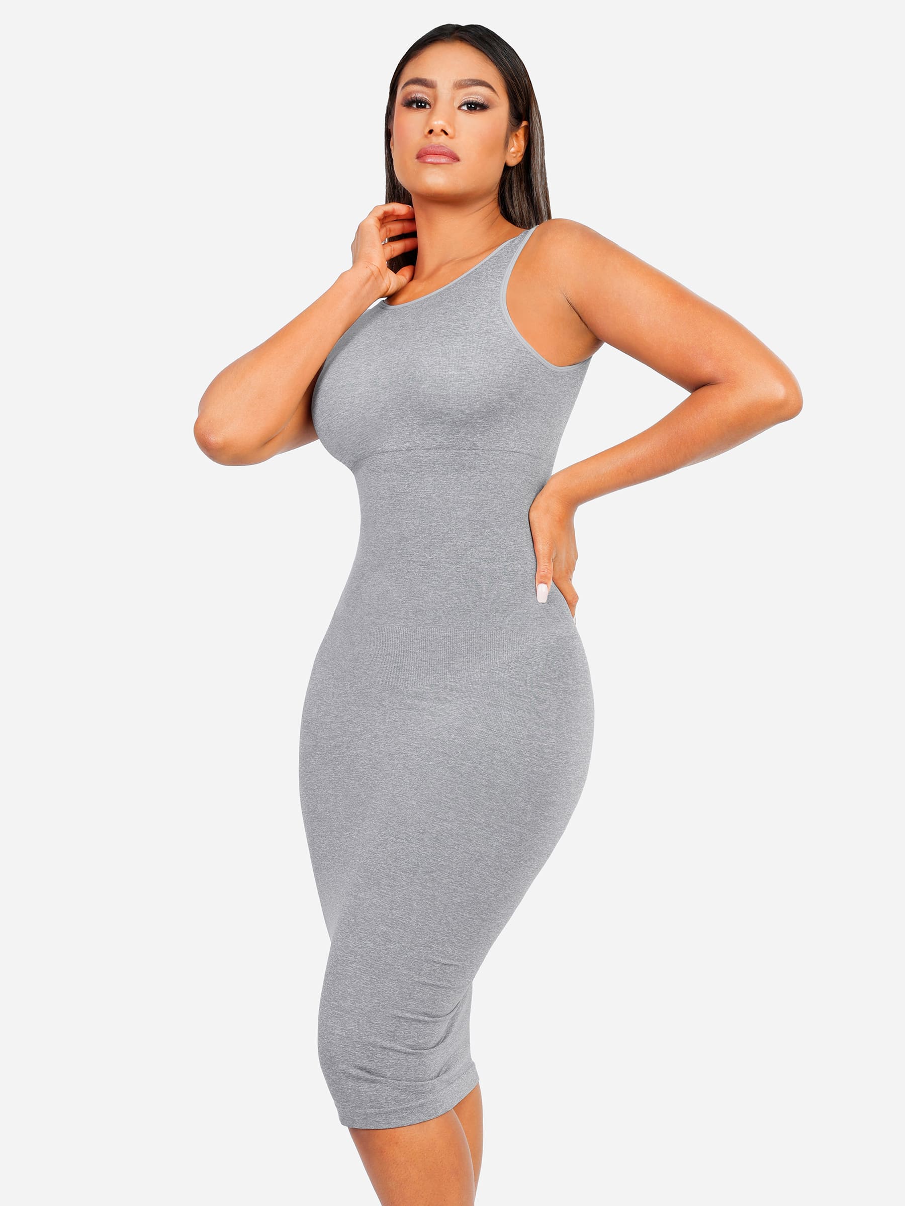 MyCurve Seamless Eco-Friendly Large U-Back Shaper Dress with Built-In Bra