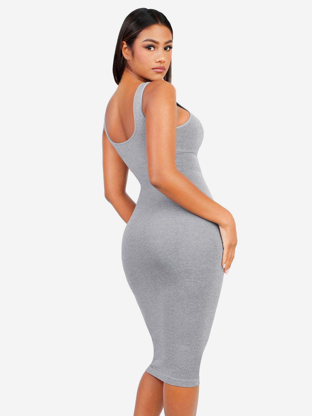 MyCurve Seamless Eco-Friendly Large U-Back Shaper Dress with Built-In Bra