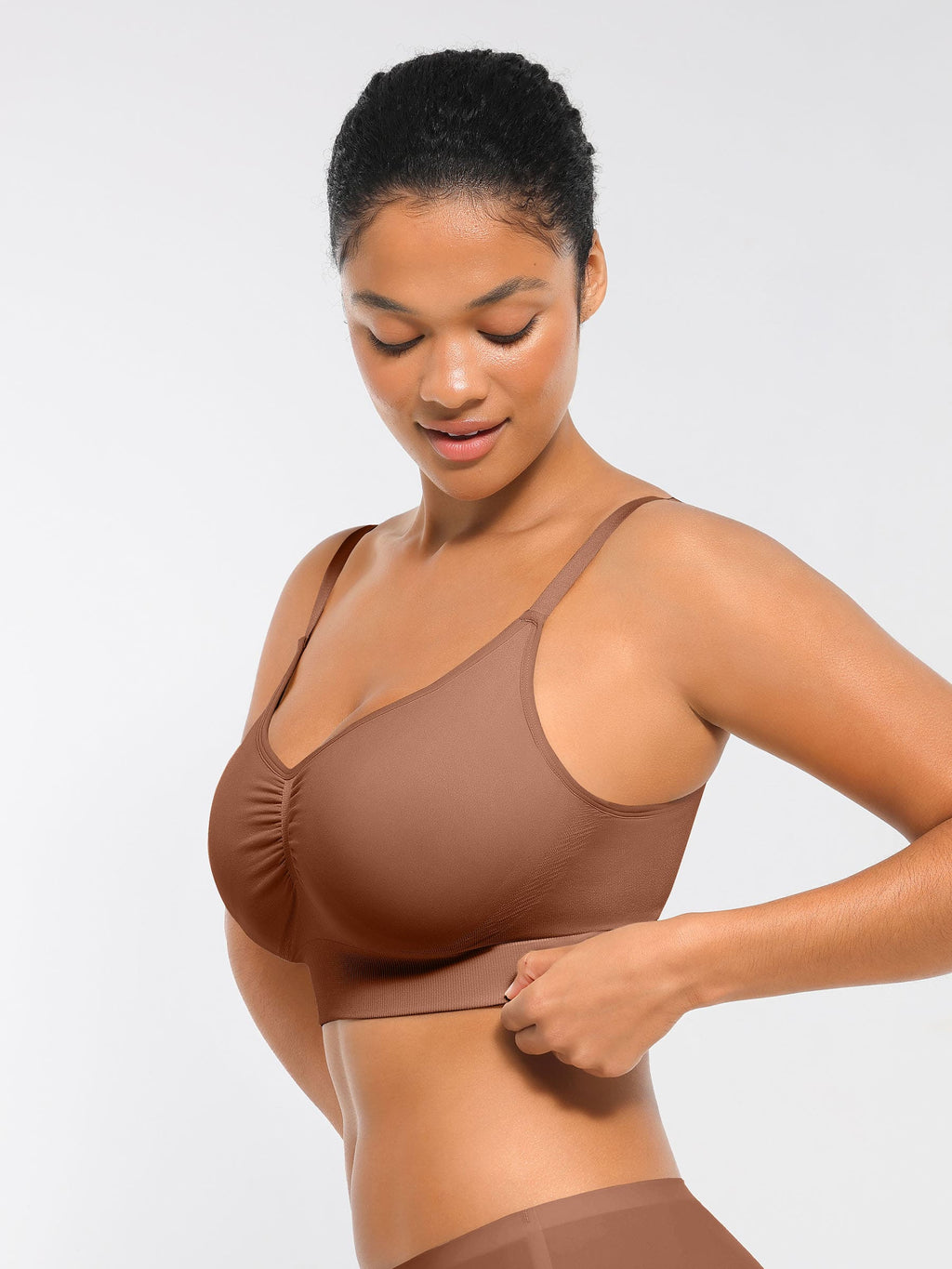 Conjunto de sujetador MyCurve Seamless Everyday con relleno suave incorporado