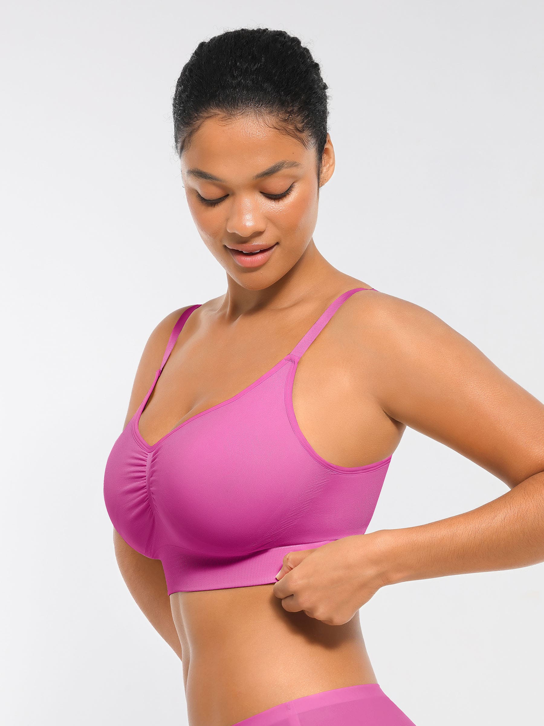 Conjunto de sujetador MyCurve Seamless Everyday con relleno suave incorporado