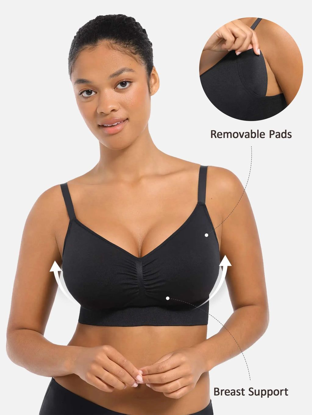 Conjunto de sujetador MyCurve Seamless Everyday con relleno suave incorporado