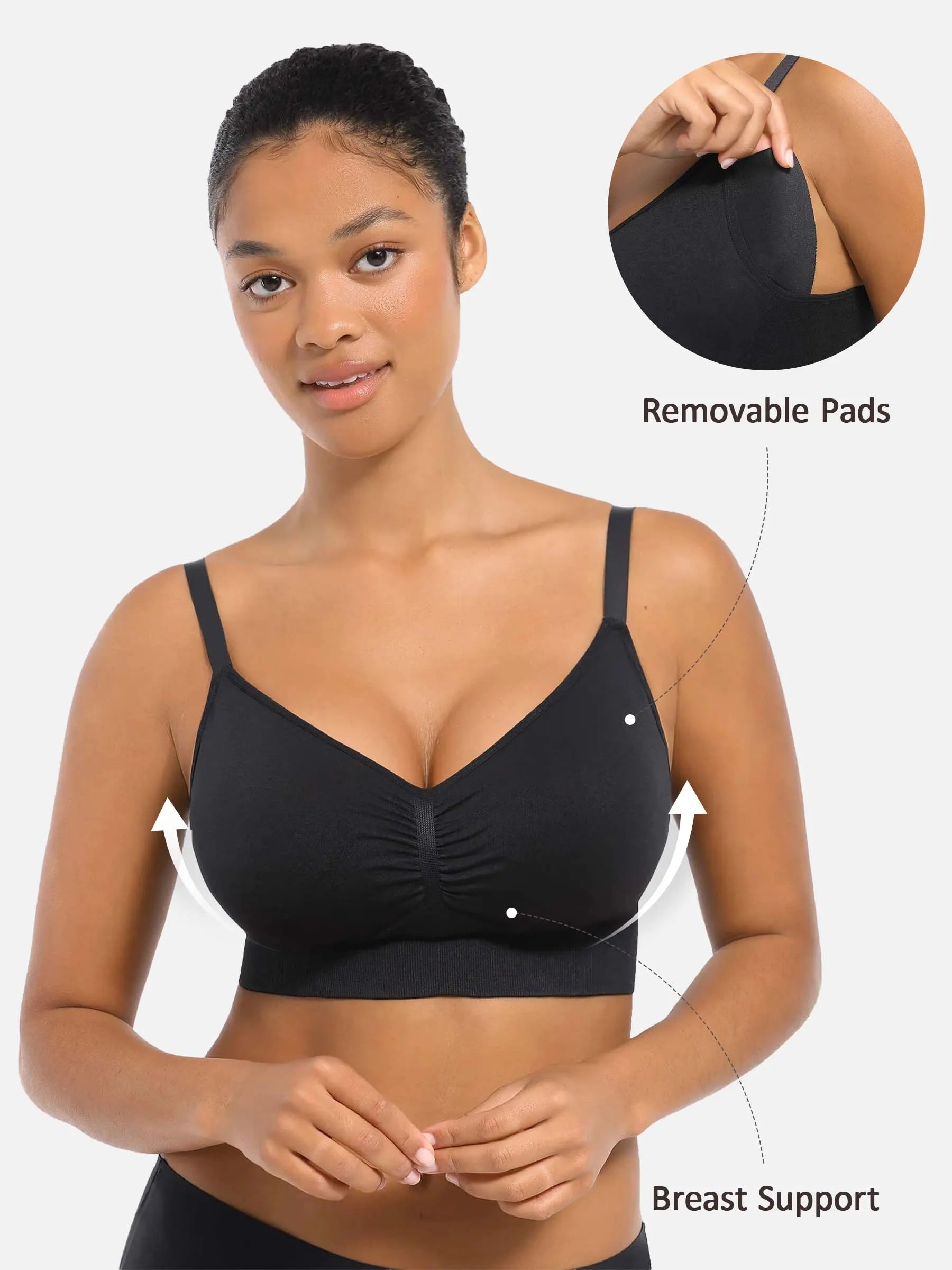 Conjunto de sujetador MyCurve Seamless Everyday con relleno suave incorporado