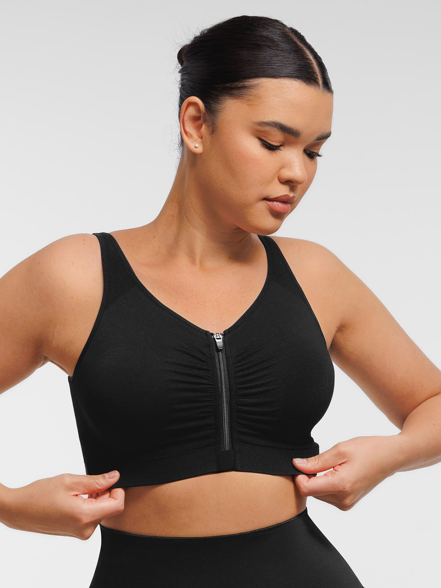 MyCurve Seamless Front-Opening Zipper Bra