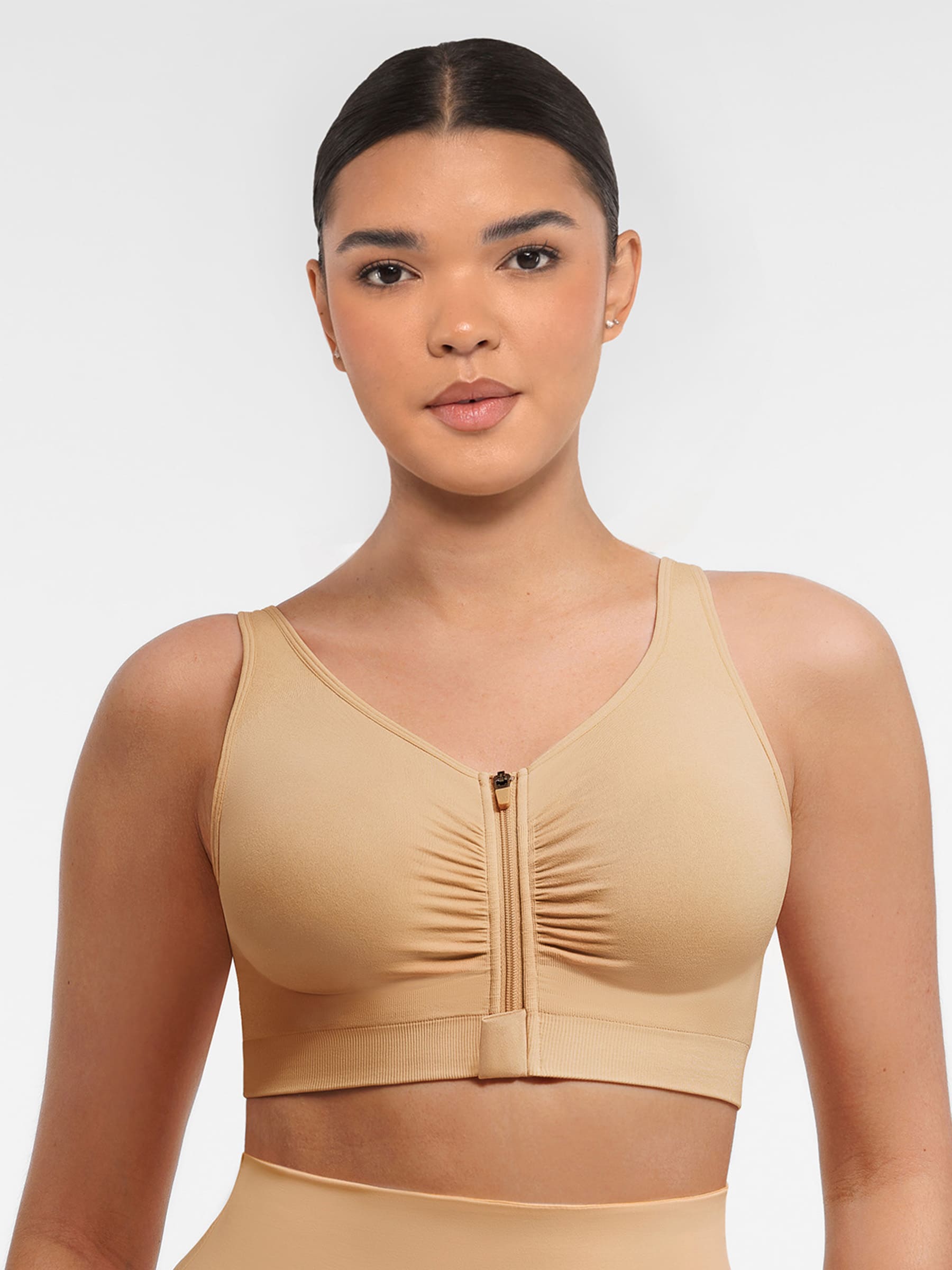 MyCurve Seamless Front-Opening Zipper Bra