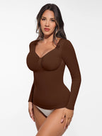 MyCurve Seamless Long Sleeve Tummy Control Thong Bodysuit