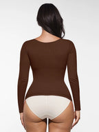 MyCurve Seamless Long Sleeve Tummy Control Thong Bodysuit
