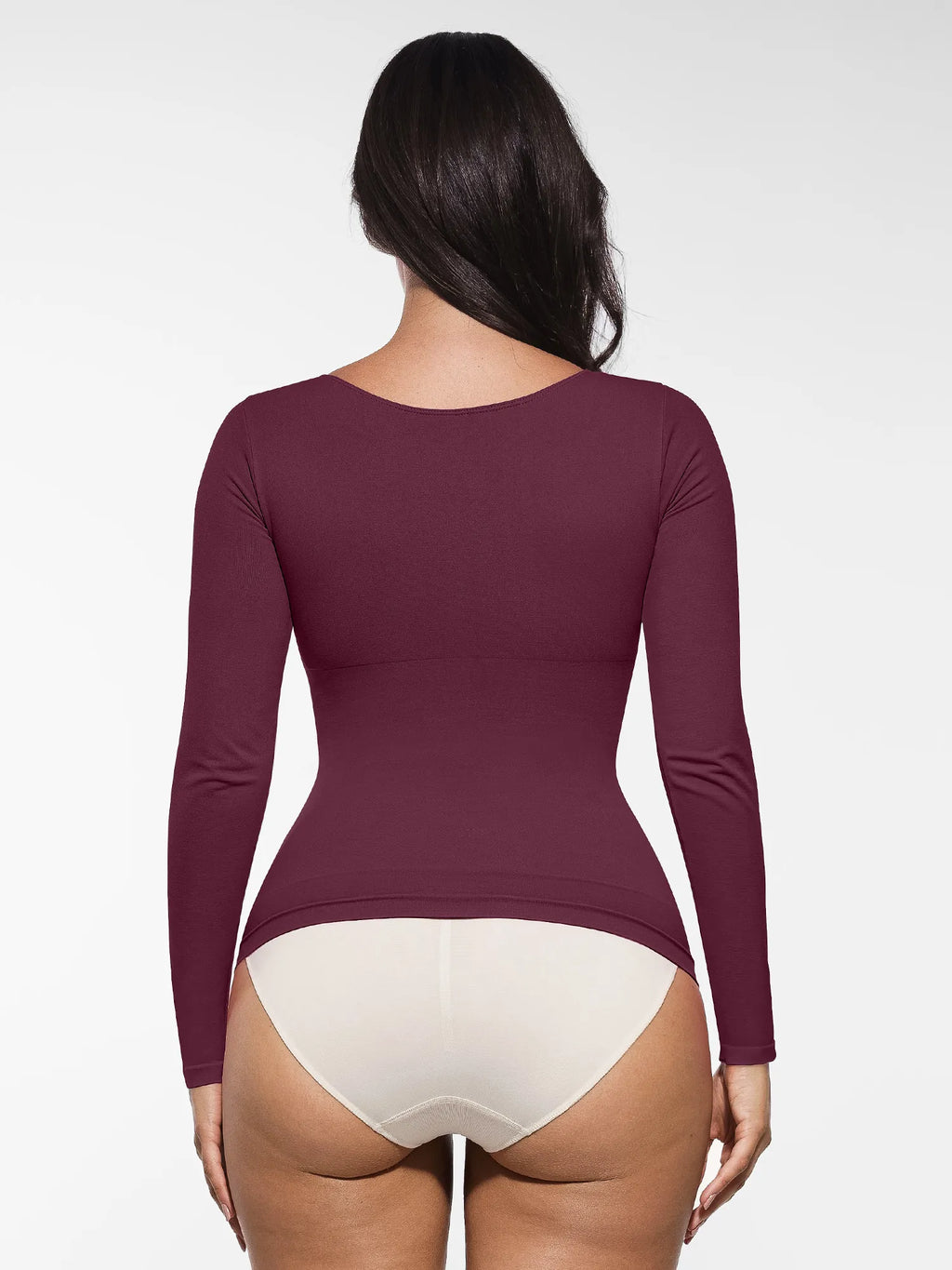 MyCurve Seamless Long Sleeve Tummy Control Thong Bodysuit