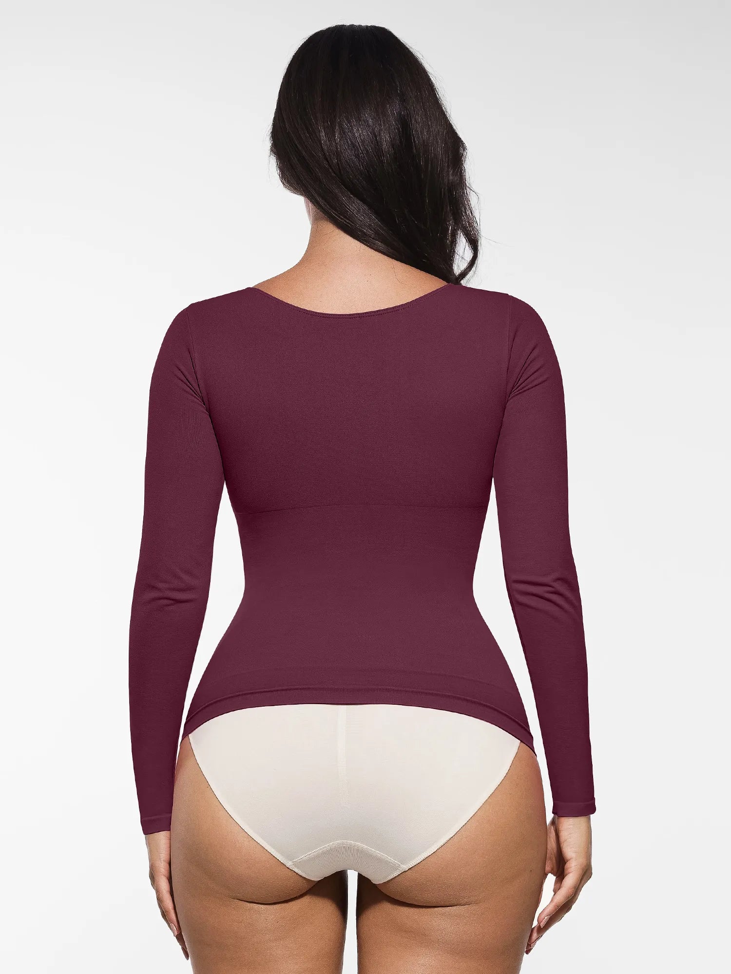 MyCurve Seamless Long Sleeve Tummy Control Thong Bodysuit