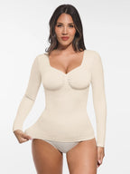 MyCurve Seamless Long Sleeve Tummy Control Thong Bodysuit