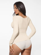 MyCurve Seamless Long Sleeve Tummy Control Thong Bodysuit