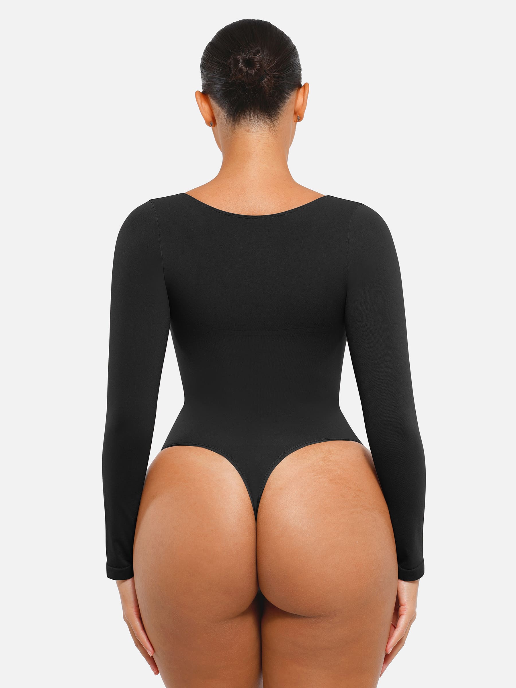 MyCurve Seamless Long Sleeve Tummy Control Thong Bodysuit