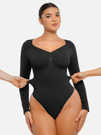 MyCurve Seamless Long Sleeve Tummy Control Thong Bodysuit