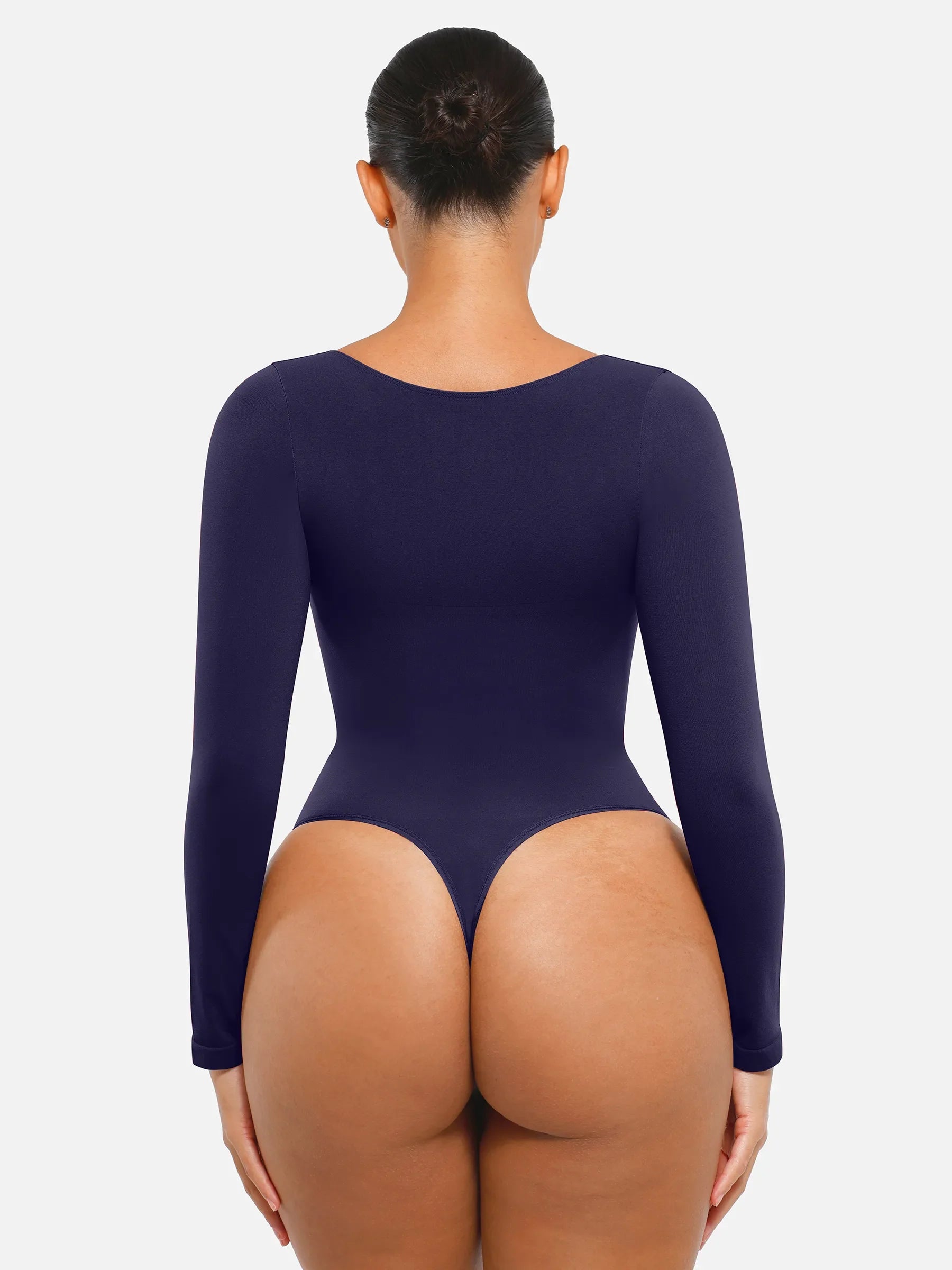 MyCurve Seamless Long Sleeve Tummy Control Thong Bodysuit