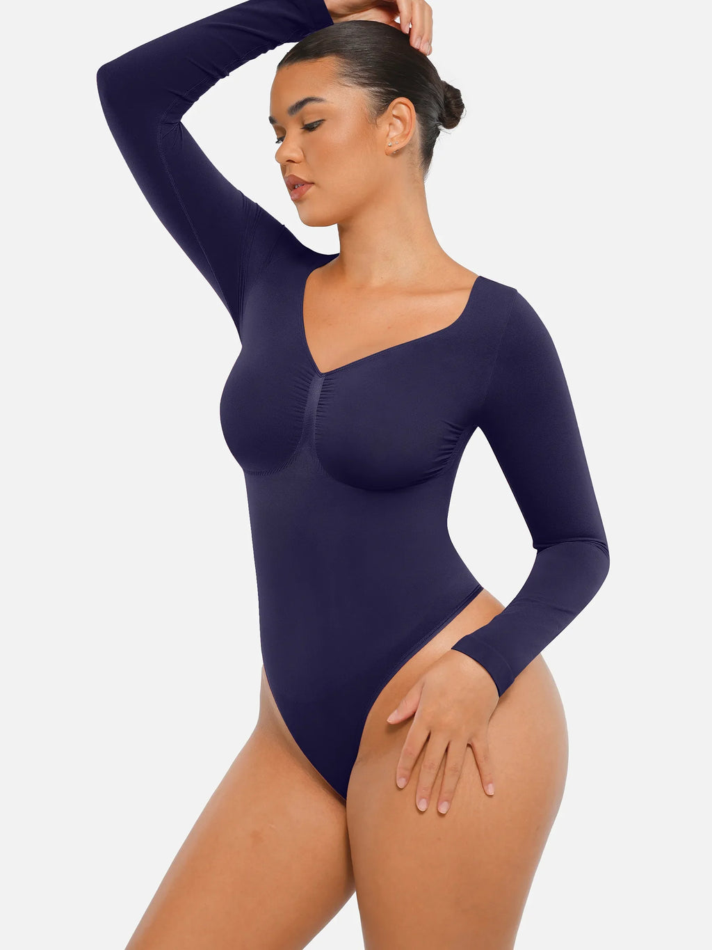 MyCurve Seamless Long Sleeve Tummy Control Thong Bodysuit