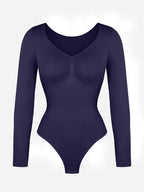 MyCurve Seamless Long Sleeve Tummy Control Thong Bodysuit